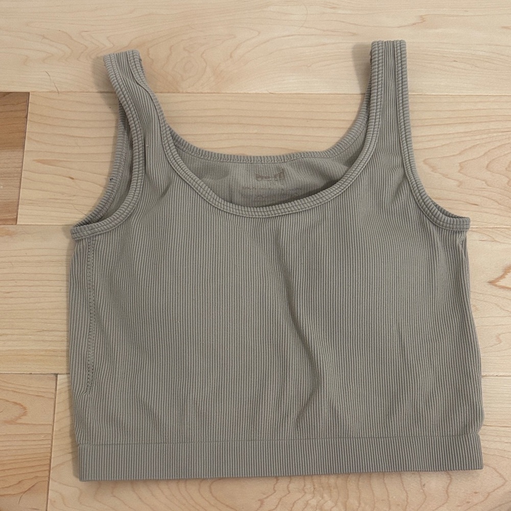Kids Ribbed Tank Top - Gray
